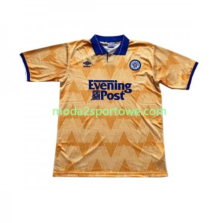 Koszulka Leeds United Retro Wyjazdowe Stroje Piłkarskie 1991-1992 Krótki Rękaw